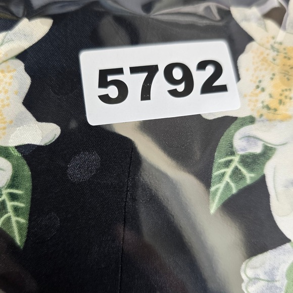 Vintage Maggy London Silk Skirt Set Woman 8 Black White Gingham Floral Old Money - Picture 13 of 13